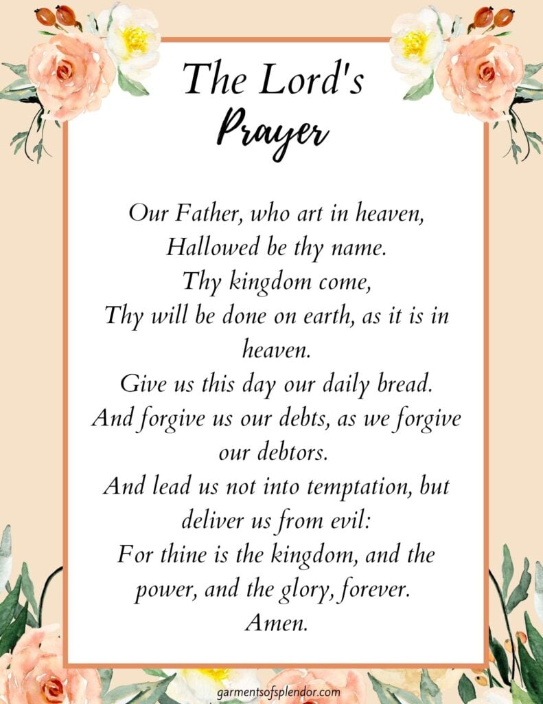 how to pray the lord's prayer with power (free printables inside!) -